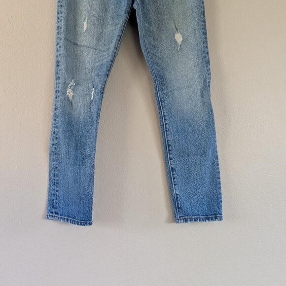 Levi's‎ 501 Women's Skinny Jeans Leave a Trace Light Wash W27 L28 Distressed - Picture 6 of 16